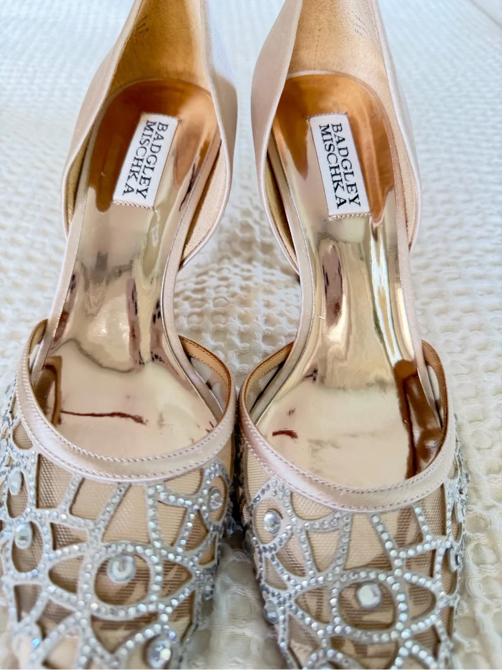 Badgley Mischka Marissa Crystal D’Orsay Pumps Heels 8.5